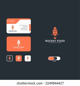 rocket food logo design template