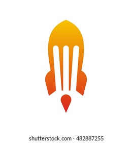 Rocket fork logo vector