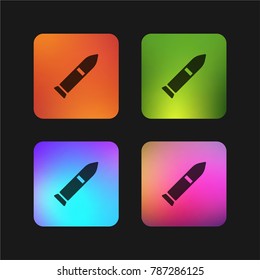 Rocket four color gradient app icon design