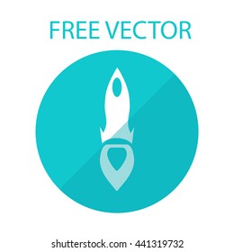 rocket free vector style flat