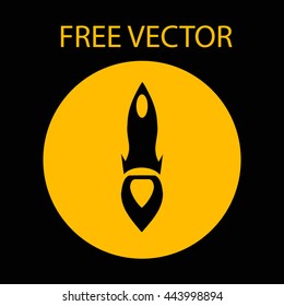 rocket free vector style flat