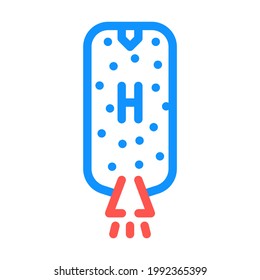 rocket fuel hydrogen color icon vector. rocket fuel hydrogen sign. isolated symbol illustration