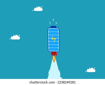 A rocket with full energy to propel the organization. vector