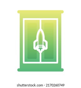 rocket furniture logo gradient design template icon element