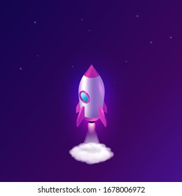 Rocket Future Background Design Illustration