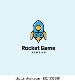 Rocket game vector illustration template download quality 