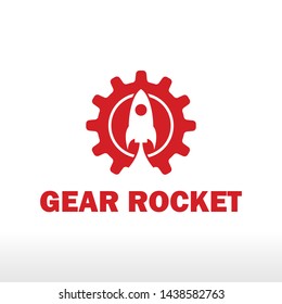 rocket gear logo design concept