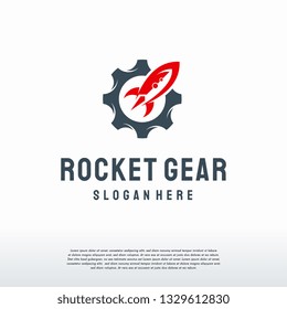 Rocket Gear logo designs concept vector, Rocket Service logo