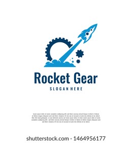 Rocket Gear logo designs concept vector, Rocket Service logo