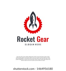 Rocket Gear logo designs concept vector, Rocket Service logo