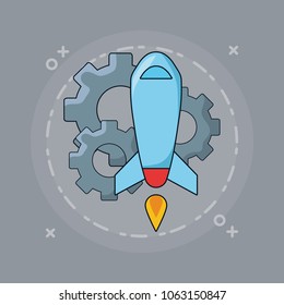 rocket and gear wheels design