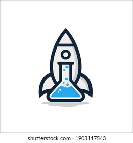 Rocket with glass labs in the middle