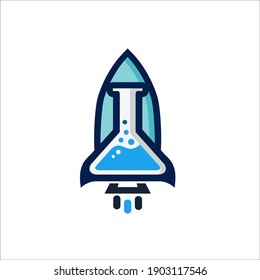 Rocket with glass labs in the middle