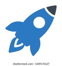 rocket glyph double color