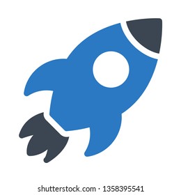 rocket glyph double color