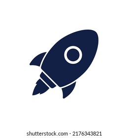 rocket glyph icon design vector image