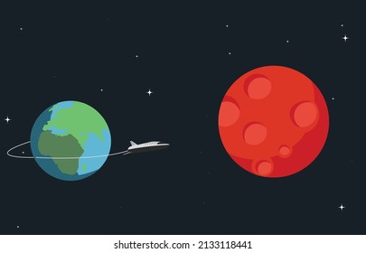 Los cohetes van a Marte, concepto de misión a marte.