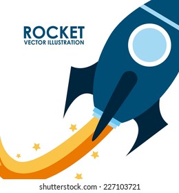 rocket graphic design , vector illustration