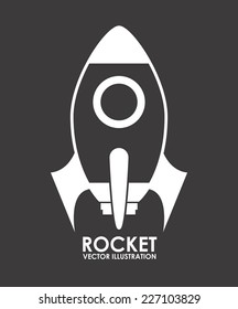 rocket graphic design , vector illustration