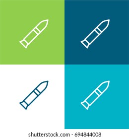 Rocket green and blue material color minimal icon or logo design