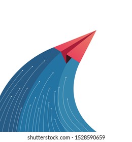 rocket growth concept, abstract vector illustration. graphic design concept of business growth