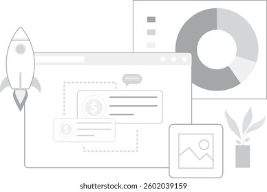 Rocket Growth and Pie Chart
