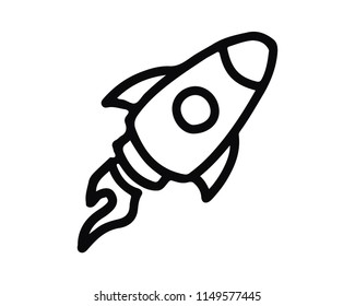 rocket hand drawn icon , designed for web and app