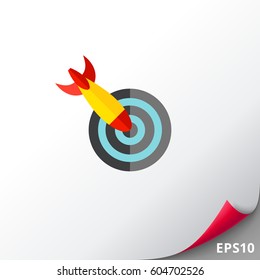 Rocket hitting target icon