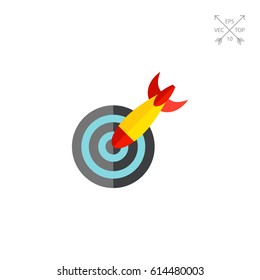 Rocket hitting target icon