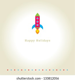 rocket holiday tag