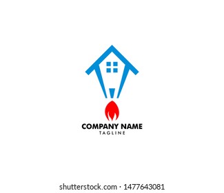 Rocket House Logo Design Template