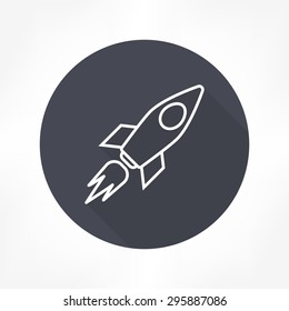 Similar Images, Stock Photos & Vectors of Rocket Launch icon from