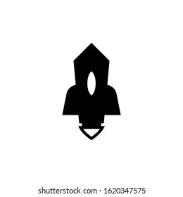 rocket icon black and white