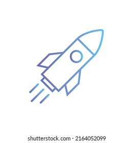 Rocket icon with blue gradient