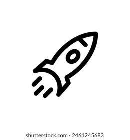 Rocket Icon. Business and Finance Vector. Line Style Symbol.