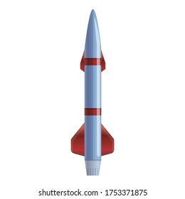 Rocket icon. Cartoon of rocket vector icon for web design isolated on white background