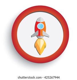  rocket icon in circle
