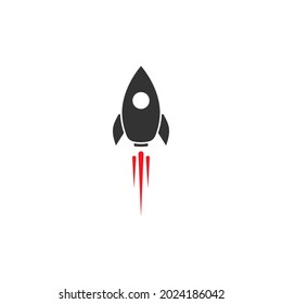 rocket icon design illustration template
