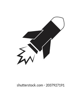 Rocket icon design isolated on white background