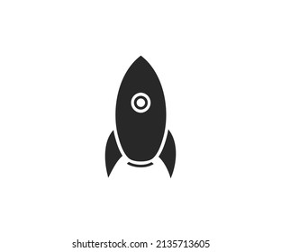 Rocket Icon design minimal style illustration. 