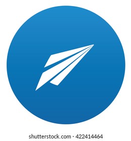Rocket icon design on blue background,vector