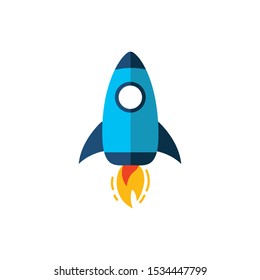 Rocket icon design, Spaceship aircraft start up shuttle technology and travel theme Vector illustration