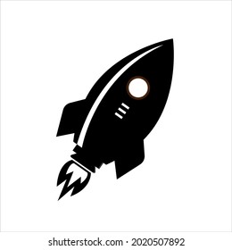 Rocket icon design. Spaceship launcher icon design. rocket vector icon.