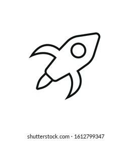 Rocket icon. Design template vector