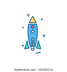 Rocket icon design vector 