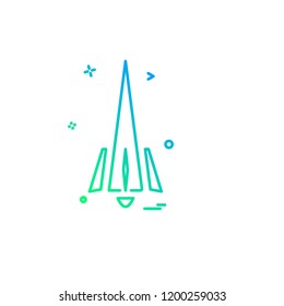 Rocket icon design vector 