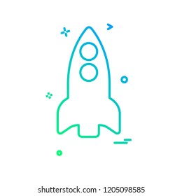 Rocket icon design vector