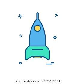 Rocket icon design vector