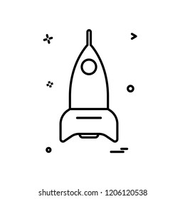 Rocket icon design vector