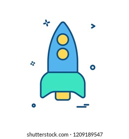 Rocket icon design vector